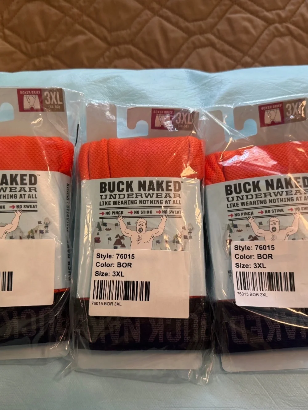 Men's Duluth Trading Buck Naked Underwear, size 3XL, Orange